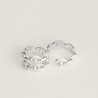 【華やかに】HERMES Anello Chaine d'ancre Enchainee HERMES PARIS CHAINE D'ANCRE ENCHAINEE RING SOLID 925
